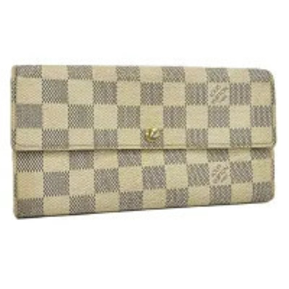 LOUIS VUITTON Portefeuille Sarah Damier Azur White